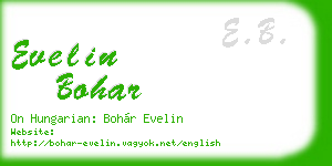 evelin bohar business card